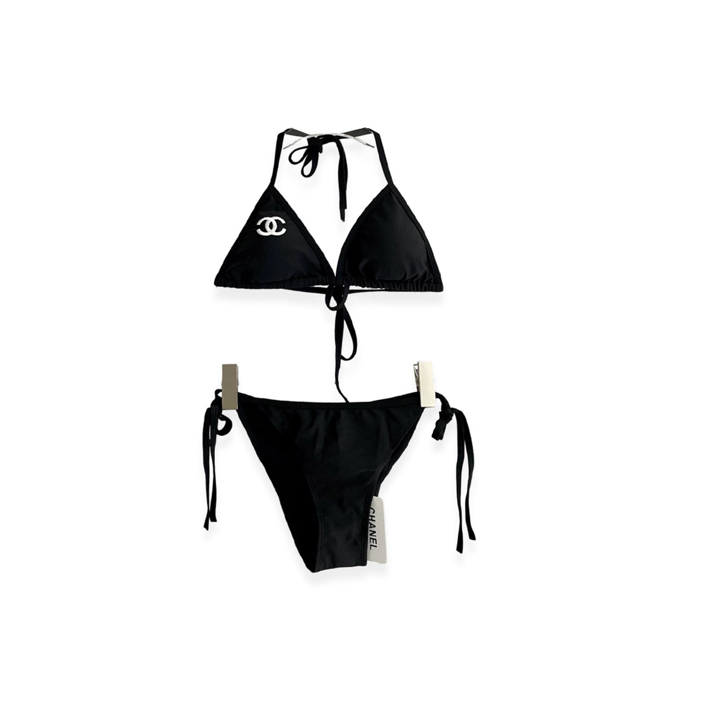 Ch**el logo halter bikini set